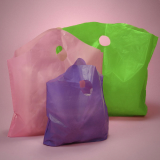 HDPE_LDPE Wave Top Handle Plastic Bags